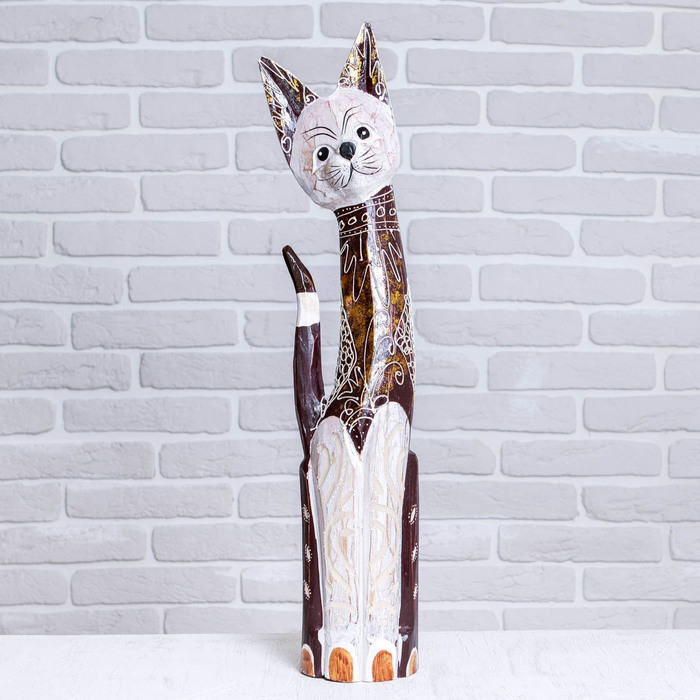 Сувенир дерево "Кошка" 60х12х6,5 см