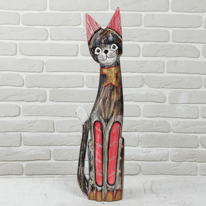 Сувенир дерево "Кошка" 60х12х6,5 см