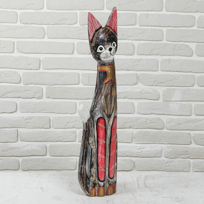 Сувенир дерево "Кошка" 60х12х6,5 см