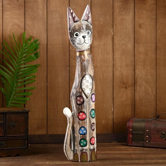 Сувенир дерево "Кошка" 60х12х6,5 см