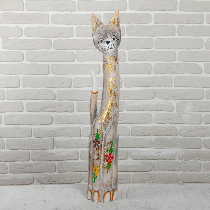 Сувенир дерево "Кошечка" 80х12,5х5,5 см