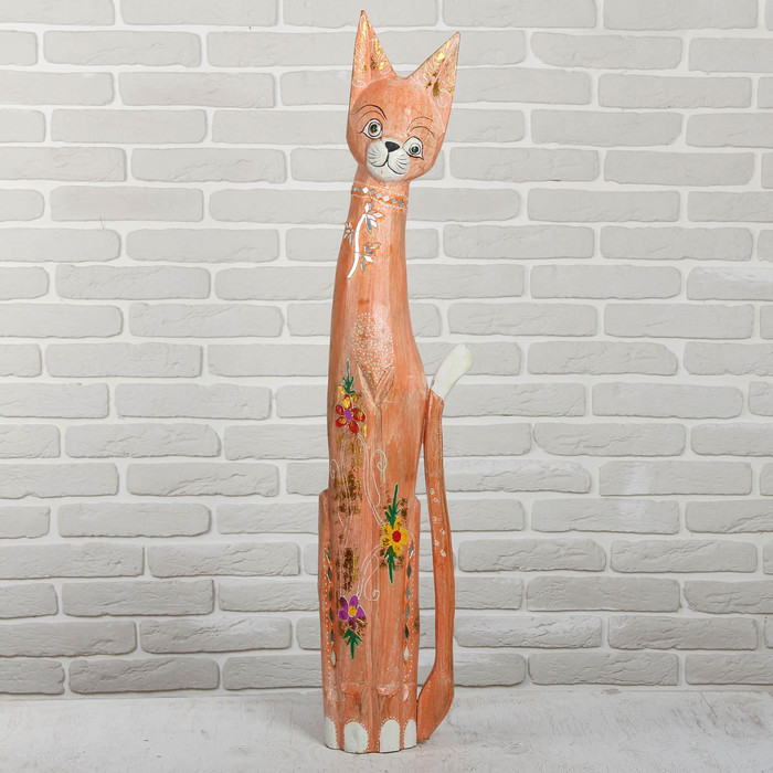 Сувенир дерево "Кошка" 16,5х7х100 см