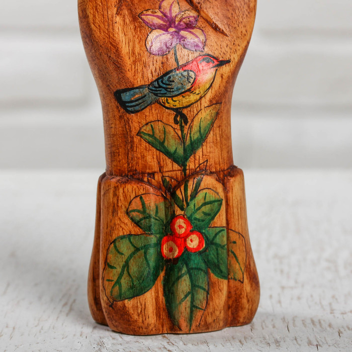 Подставка для колец дерево "Рука роспись" 20 см