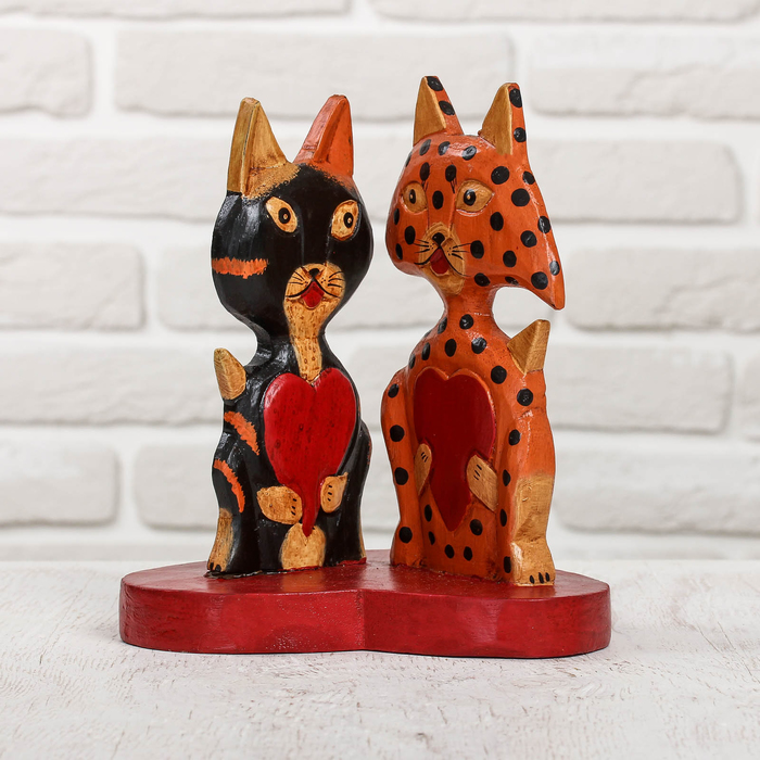 Сувенир дерево "Милые кошечки" 19х18х19 см