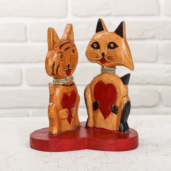 Сувенир дерево "Милые кошечки" 19х18х19 см