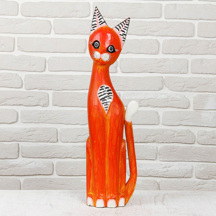 Сувенир дерево "Оранжевая кошка" 15х6х60 см