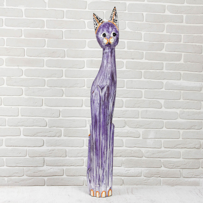 Сувенир дерево "Фиолетовая кошка" 16х6,5х100 см