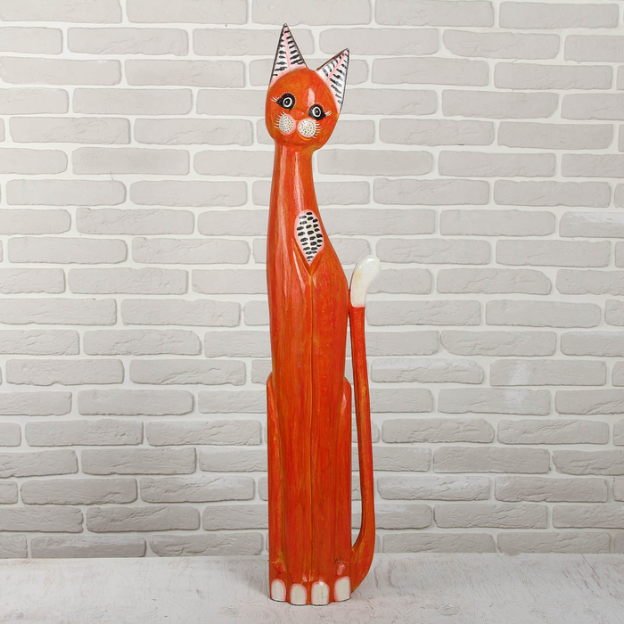 Сувенир дерево "Оранжевая кошка" 16х6,5х100 см