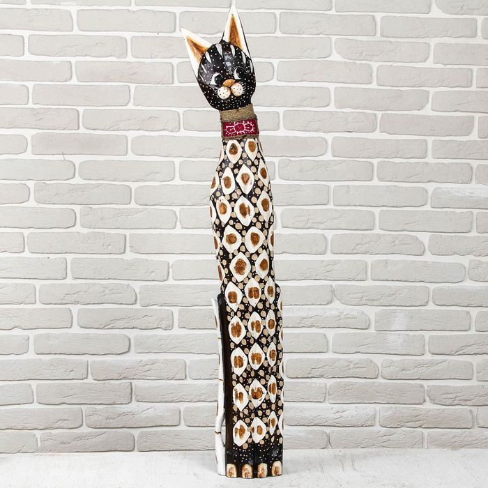 Сувенир дерево "Кошка с ошейником" 15х6,5х100 см