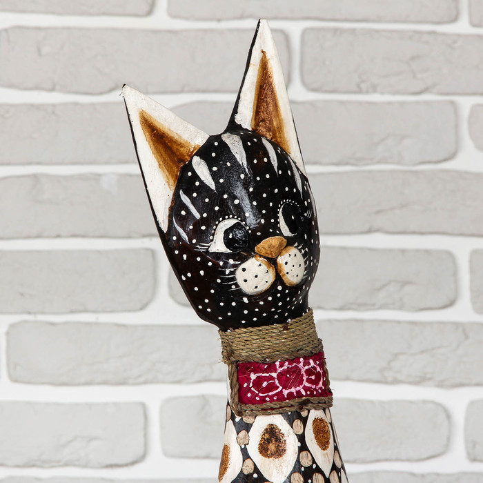 Сувенир дерево "Кошка с ошейником" 15х6,5х100 см