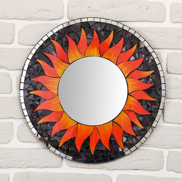 Панно зеркальное "Солнце" 40х1х40 см