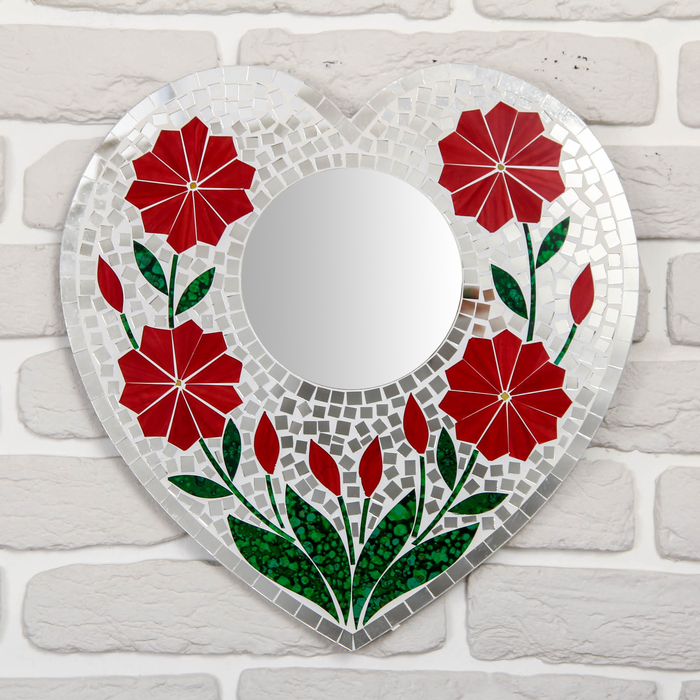 Панно зеркальное "Сердце" 36х1х37,5 см