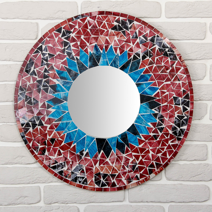 Панно зеркальное "Голубой цветок" 60х1х60 см