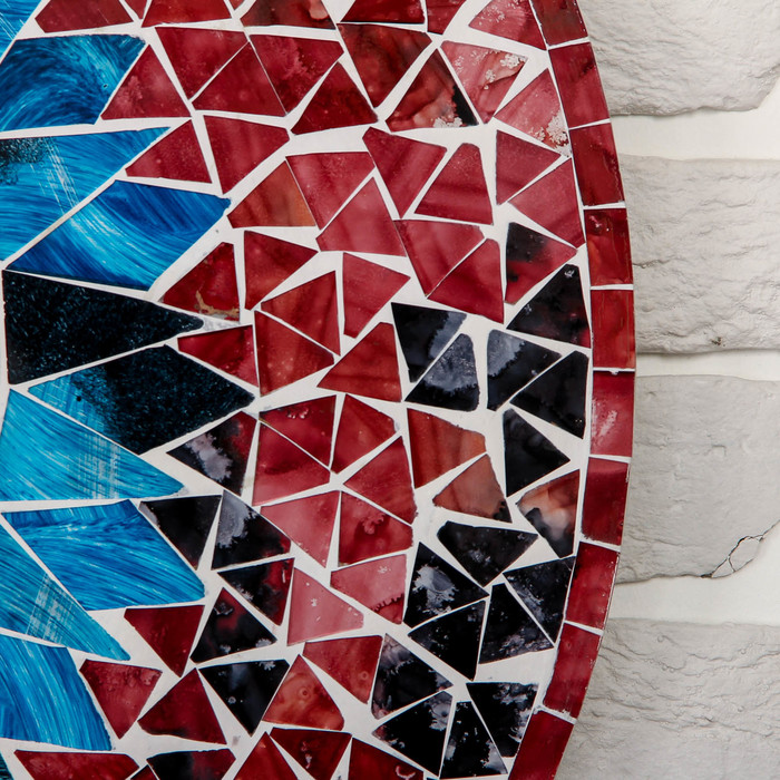 Панно зеркальное "Голубой цветок" 60х1х60 см