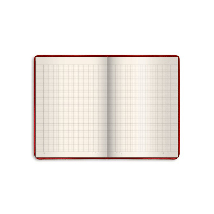 Бизнес-блокнот А4, 128 листов BRAUBERG Income, кожзам гладкий, красный