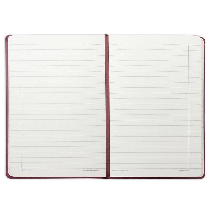 Бизнес-блокнот А5, 128 листов BRAUBERG Feelings, кожзам с тиснением, коричневый