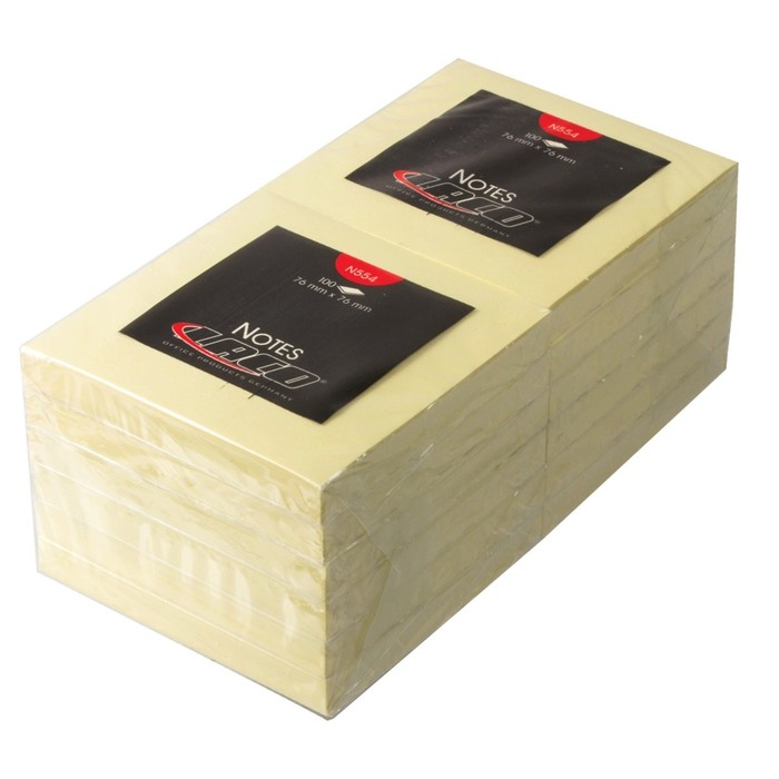 Блок с липким краем 76х76 мм LACO N 554 (ЛАКО, Германия), 100 листов, жёлтый