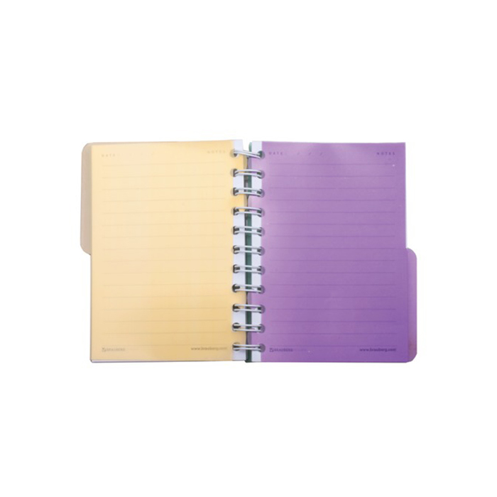 Блокнот в пластиковой обложке А6, 120 листов на гребне «Куб», 2 раздела