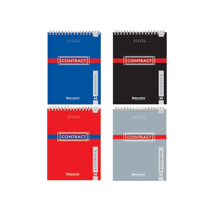 Блокнот А6, 48 листов на гребне «Контракт»
