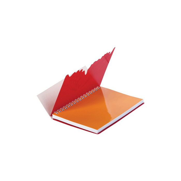 Блокнот в пластиковой обложке А6, 80 листов на гребне «Бабочки»