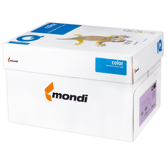 Бумага цветная А4, 250 листов IQ COLOR, 160г/м2, LA12-бледно-лиловая