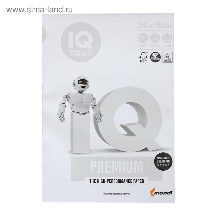 Бумага А4 150 л, IQ Premium, 250 г/м2, белизна 169% CIE, класс А+ (цена за 150 листов)