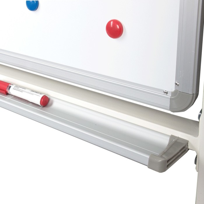 Доска магнитно-маркерная 60х90 см BRAUBERG, двусторонняя, улучшенная алюминиевая рамка