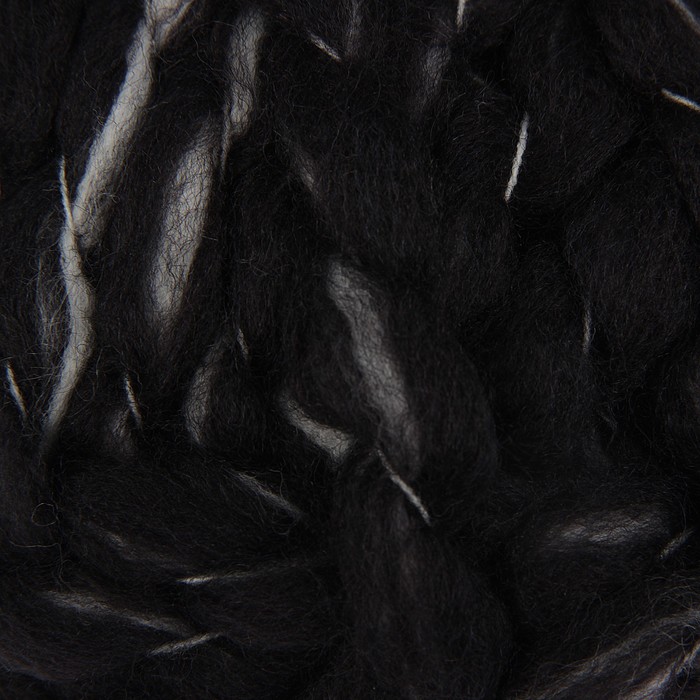 Пряжа "Ирида" 50% шерсть, 49% акрил, 1% полиэстер 40м/200гр (2 чёрный)