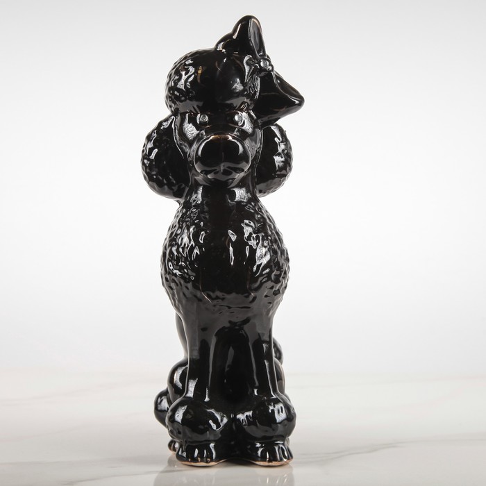 Копилка "Собака Пудель " глянец чёрный