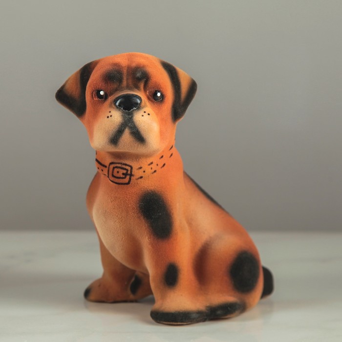 Копилка "Собака Тузик", мини, флок