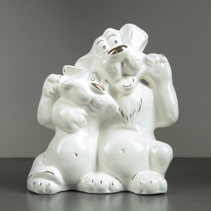 Сувенир "Собаки Друзья", глянец, белый