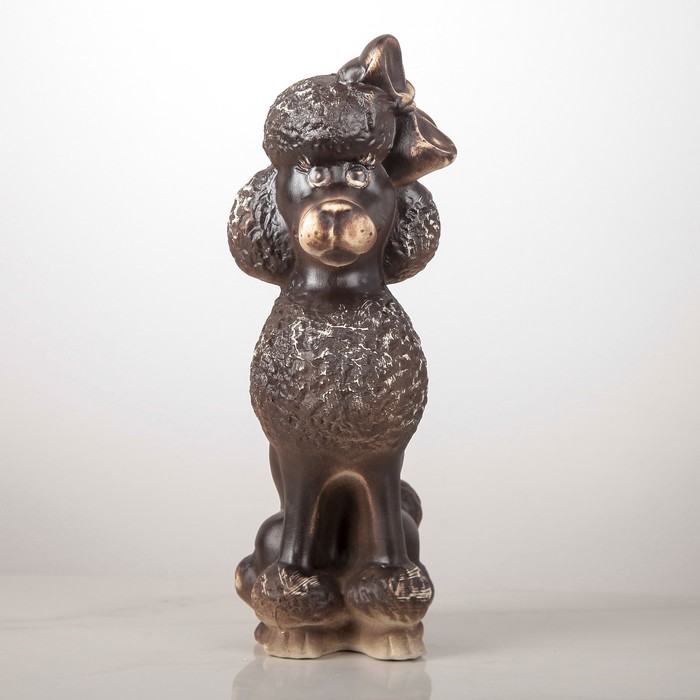 Статуэтка "Собака Пудель", шамот