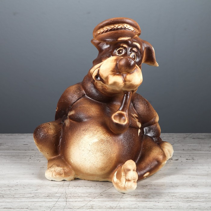 Статуэтка "Собака Толстопуз", шамот 25 × 27 × 25 см