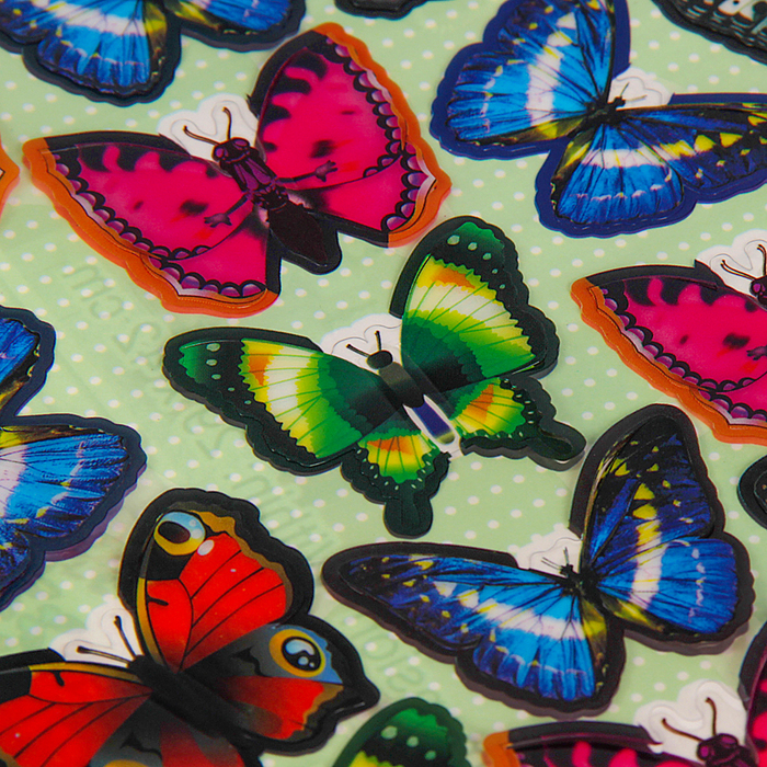Наклейка пластик "Музей бабочек" МИКС 50х29 см