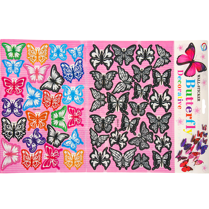 Наклейка пластик "Музей бабочек" МИКС 50х29 см