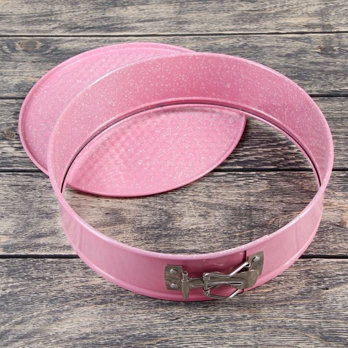 Набор форм для выпечки разъемных "Мраморный зефир. Круг", 3 шт, с антипригарным покрытием