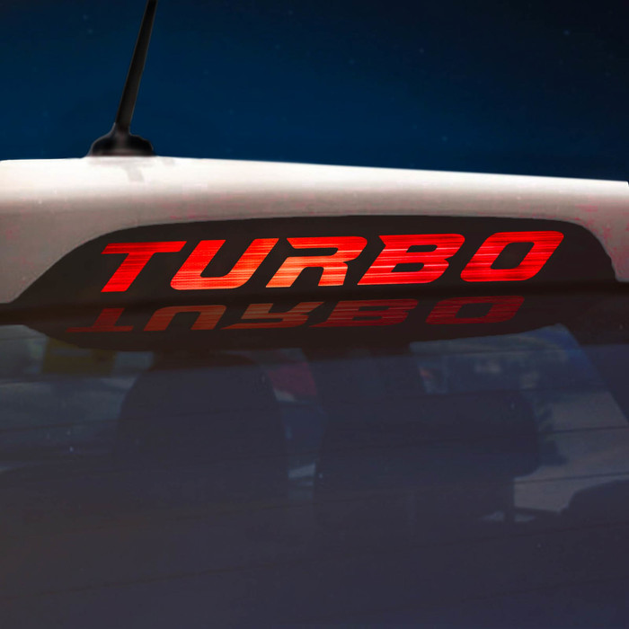 Наклейка на стоп сигнал на заднее стекло "TURBO"