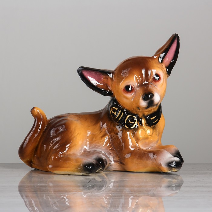 Копилка ""Чихуа хуа" лежачий" глянец бежевый