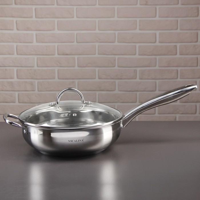 Набор посуды "Монта", 6 предметов: ковш 1,5 л, 4 кастрюли с мерными шкалами 1,5/2/2,5/5 л, сковорода 27,5 см, крышки