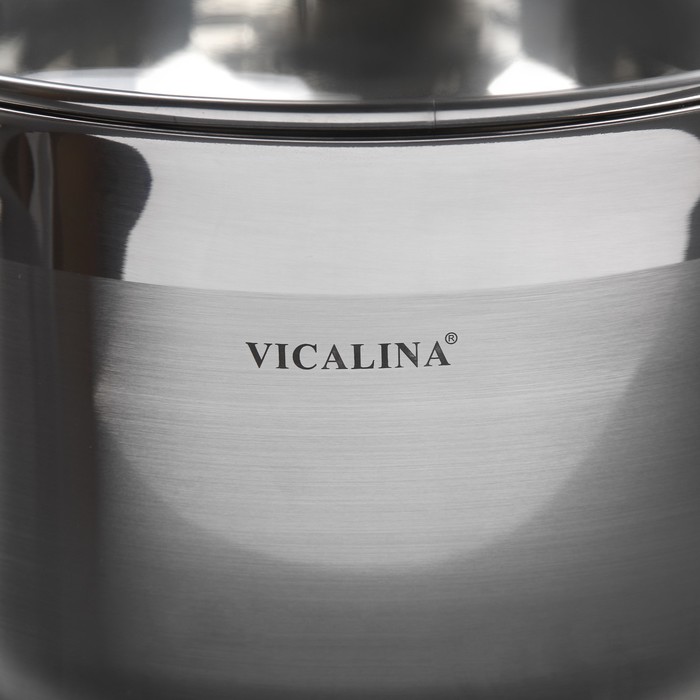 Набор посуды "Монта", 6 предметов: ковш 1,5 л, 4 кастрюли с мерными шкалами 1,5/2/2,5/5 л, сковорода 27,5 см, крышки