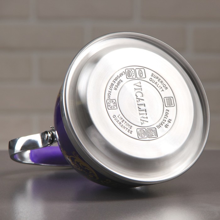 Чайник с ситом 1 л "Ясмин", цвет фиолетовый