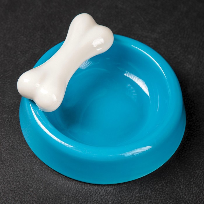 Миска "Косточки" 0,2 л голубой