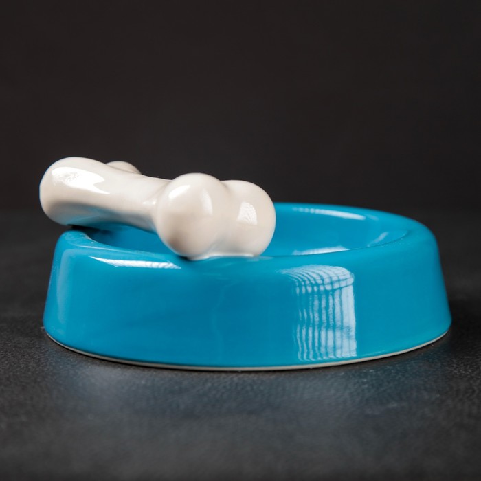 Миска "Косточки" 0,2 л голубой