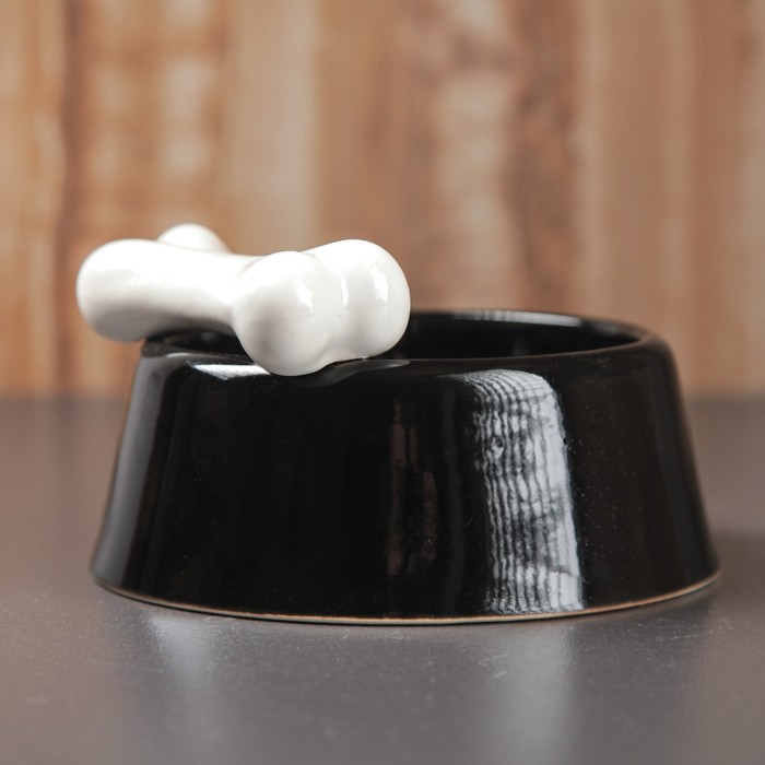 Миска "Косточки" 0,3 л, черный