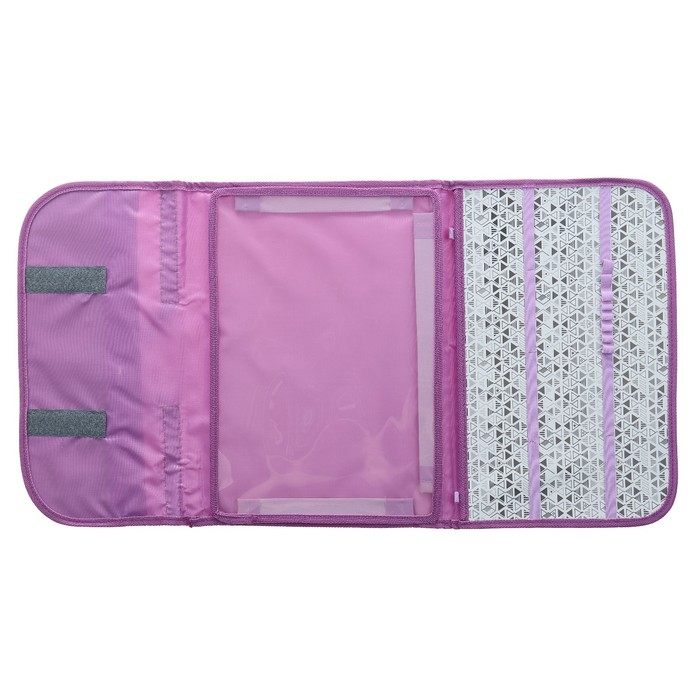 Папка для труда А4 с ручками, текстиль, раскладная на липучке "Автоледи"