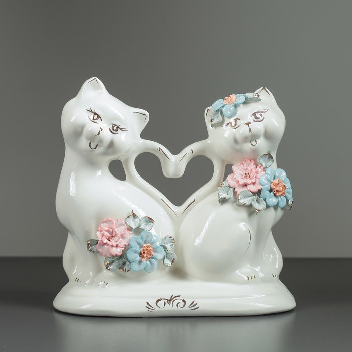 Копилка "Кот сердце" малая, лепка