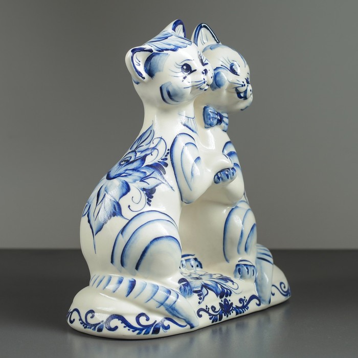 Копилка "Коты танцующие" гжель, микс