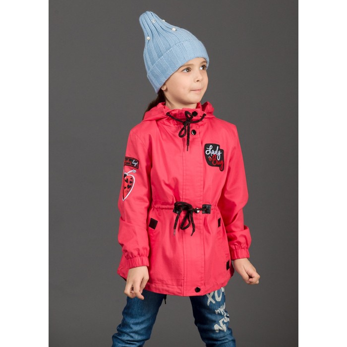 Ветровка для девочки, рост 110 см, цвет красный