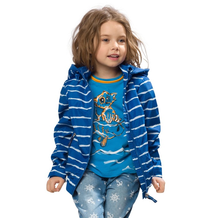 Ветровка для девочки, рост 116 см, цвет синий