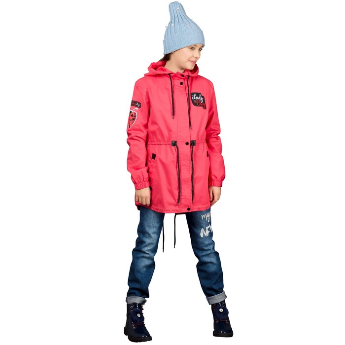 Ветровка для девочки, рост 122 см, цвет красный